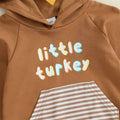 Long Sleeve Little Turkey Hooded Baby Jumpsuit
