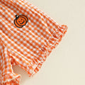Fly Sleeve Halloween Checkered Toddler Set