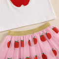 Short Sleeve Apple Skirt Toddler Set