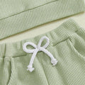 Long Sleeve Shamrock Waffle Baby Set