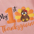 My First Thanksgiving Pink Baby Jumpsuit
