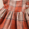 Fly Sleeve Plaid Baby Dress