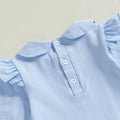 Long Sleeve Blue Collar Baby Jumpsuit