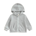 Solid Zip-Up Toddler Hoodie Gray 12-18 M 