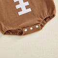 Long Sleeve Football Waffle Baby Bodysuit