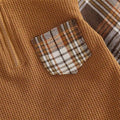 Long Sleeve Plaid Patchwork Toddler Set