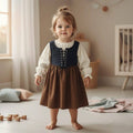 Long Sleeve Vintage Vest Toddler Dress Costume