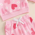 Long Sleeve Valentine's Day Floral Baby Set