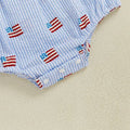 My First 4th of July Striped Baby Romper
