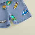 Short Sleeve Back To School Waffle Toddler Set Sets The Trendy Toddlers 