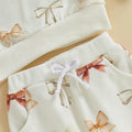 Long Sleeve White Bows Baby Set   