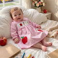 Long Sleeve Collar Back To School Toddler Dress