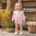 Long Sleeve Gingham Bows Baby Romper Rompers The Trendy Toddlers 