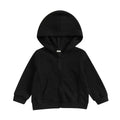 Solid Zip-Up Toddler Hoodie Black 12-18 M 