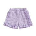 Ruffles Plaid Toddler Shorts Purple 9-12 M