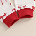 Long Sleeve Valentine's Bows Baby Set