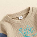 Little Brother Waffle Long Sleeve Set   