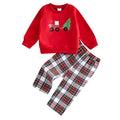 Tractor Plaid Pants Toddler Set 12-18 M  