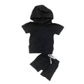 Classic Black Hooded Toddler Set   