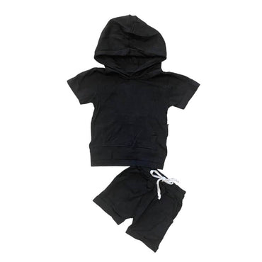 Classic Black Hooded Toddler Set