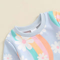 Long Sleeve Rainbow Daisy Baby Set   