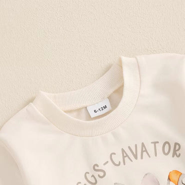 Eggs-Cavator Easter Toddler Sweatshirt