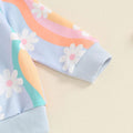 Long Sleeve Rainbow Daisy Baby Set   