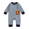 Long Sleeve Striped Baby Jumpsuit   