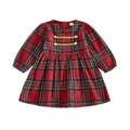 Long Sleeve Christmas Plaid Toddler Dress