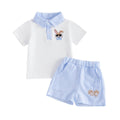 Short Sleeve Collar Easter Toddler Set