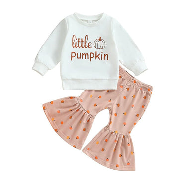 Little Pumpkin Flared Pants Baby Set Sets The Trendy Toddlers 