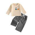 Long Sleeve Back To School Striped Toddler Set