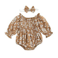 Off Shoulder Floral Baby Romper