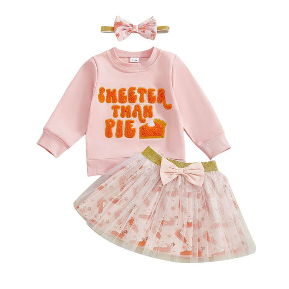 Long Sleeve Sweeter Than Pie Toddler Set