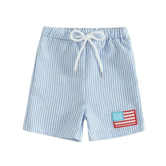 4th of July Striped Toddler Beach Shorts
