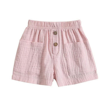 Solid Pockets Baby Shorts Pink 3-6 M 