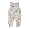 Sleeveless Chicken Baby Jumpsuit   