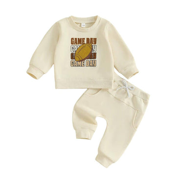 Long Sleeve Game Day Solid Pants Baby Set