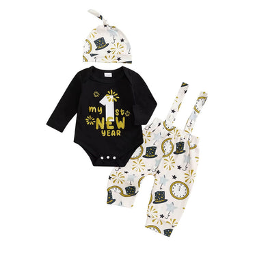 My First New Year Firework Baby Set Black 0-3 M