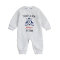 Long Sleeve Hockey Baby Jumpsuit Light Gray 0-3 M