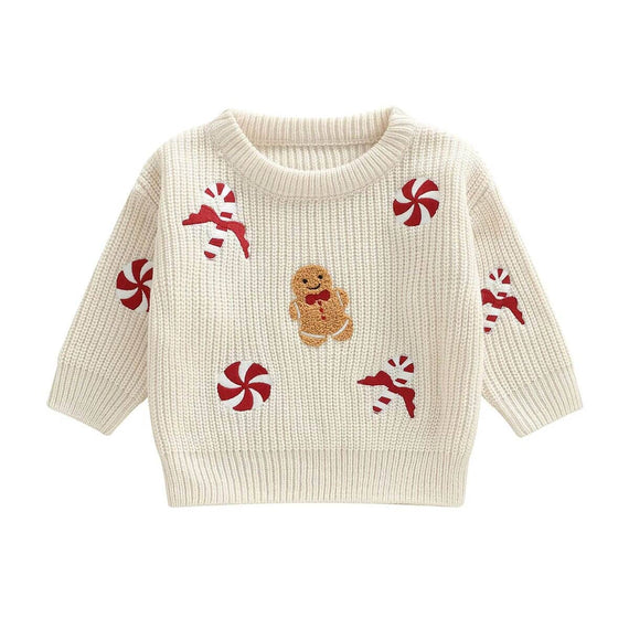 Christmas Candy Knit Toddler Sweater