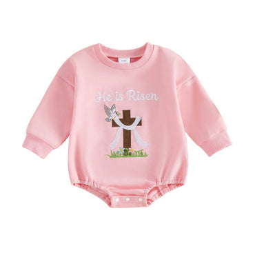 Long Sleeve He Is Risen Baby Bodysuit