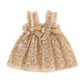 Floral Lace Bows Toddler Dress   