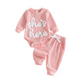 Long Sleeve She's Here Waffle Baby Set Sets The Trendy Toddlers 