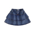 Double Layered Ruffles Denim Toddler Skirt