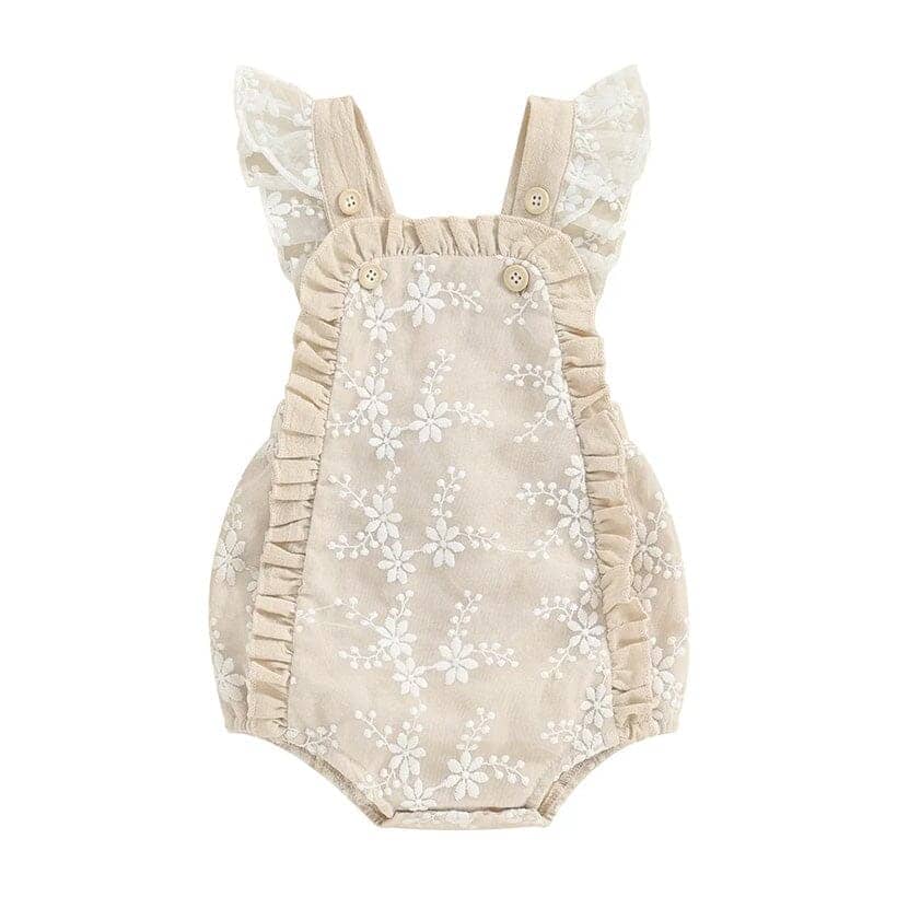 Baby Girl Vintage Ruffled Romper – The Trendy Toddlers