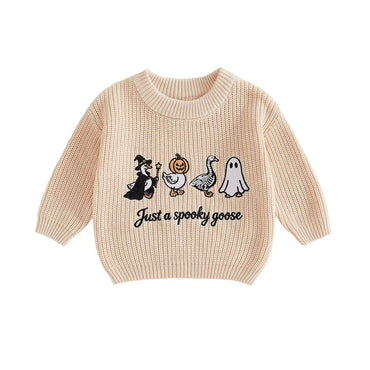 Just A Spooky Goose Toddler Sweater Sweater The Trendy Toddlers 