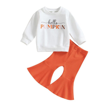 Hello Pumpkin Flared Pants Toddler Set Sets The Trendy Toddlers 