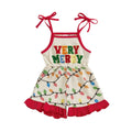 Tie Shoulder Very Merry Toddler Romper