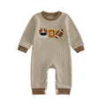 Long Sleeve Football Vibes Striped Baby Jumpsuit